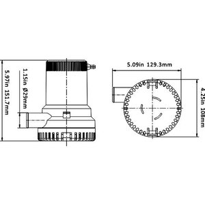 BOMBA SUMERGIBLE 2000 GPH 12V